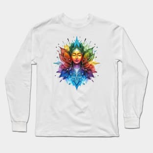 Spirituality Abstract Portrait Long Sleeve T-Shirt